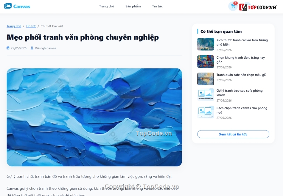 web bán tranh,bán tranh,tranh canvas